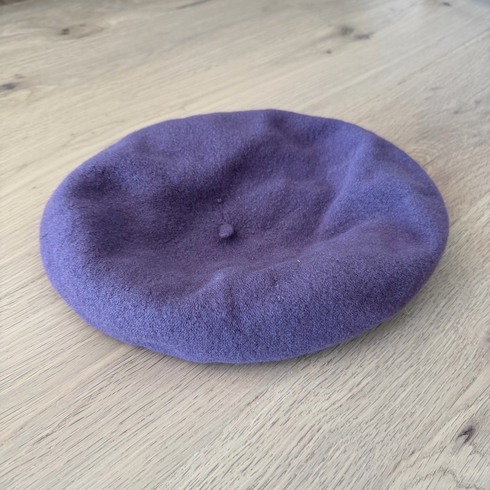 💜 Vintage Purple Wool Beret - o/s - Picture 3 of 3